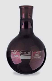 Ballon à fond rond, en verre borosilicaté 3.3