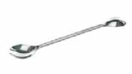 Spatule double-cuillère, en acier inox 18/10