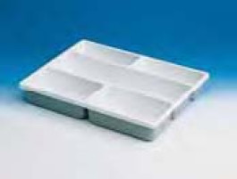 Plateau compartimenté, en PVC