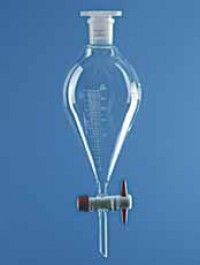 Ampoule à décanter conique en verre borosilicaté 3.3