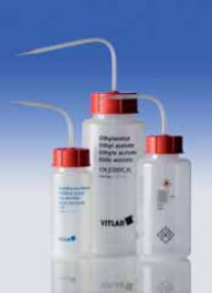 Flacon pissette de sécurité VITsafe imprimé, col large, PP/PE-LD
