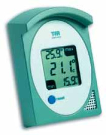Thermomètre numérique maxima-minima Plage demesure -50 ... +70 °C Largeur 75 mm Prof. 44 mm Hauteur 115 mm