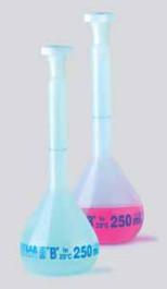 Fiole jaugée en polypropylène classe B Capacité 250 ml Tolérance 0,30 ± ml RN 14/23