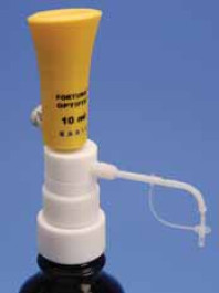 Distributeur  OPTIFIX ® Basic FORTUNA® Type BASIC-53 Volume 40 - 200 ml Grad. 5,0 ml Justesse £ ± R%Vol. max. 0,6 Précision £ ± CV%Vol. max. 0,2