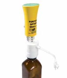 Distributeur OPTIFIX® Safety FORTUNA® Type SAFETY S-44 Volume 6 à 30 ml Grad. 1,0 ml Justesse £ ± R%Vol. max. 0.6 Précision £ ± CV%Vol. max. 0.2