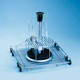 Chariot à injection pour 96 pipettes, avec séchage
