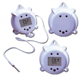 Enregistreur de température avec afficheur, 2 sondes externes à piquer 12 cm (câble 2 m en silicone), gamme -40,0 à 125,0 °C