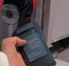Thermomètre portatif infrarouge °C, avec pile