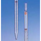Pipette graduée pour culture cellulaire, verre clair, graduations brunes