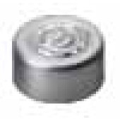 Crimp closures N 13 and plain crimp caps N 13, ready assembled Bouchons Capsule aluminium, couleur or, trou central Septa Butyl gris foncé / PTFE gris (seulement laminé au centre, appelé couramment Pharma-Fix) Shore 50° shore A Epaisseur 2,00 mm