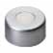 Capsule à sertir N 11, en aluminium avec septum préassemblé, Silicone blanc /PTFE rouge