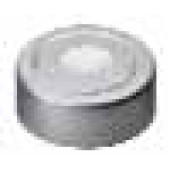 Pressure release caps, Aluminium Bouchons couleur argent, trou central Septa Silicone beige / PTFE gris Shore 40° shore A Epaisseur 3,00 mm