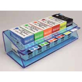 Distributeur multiple étiquettes, acrylique pour Tough-Tags ®/ Cryo-Babies ®/Tough-Spots ® Dimensions(l x p x h) 280 x 89 x 120 mm Couleur