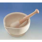 Mortier et pilon en porcelaine