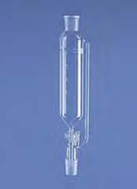 Ampoule de coulée cylindrique avec tube d'équilibrage de pression, en verre borosilicaté 3.3.