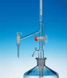 Burette automatique de Pellet, DURAN®, classe AS, graduations bleues Capacité 10 ml Grad. 0,02 ml Tolérance 0,02 ± ml