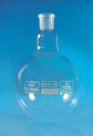 Ballon à fond rond, en verre borosilicaté 3.3
