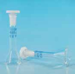 Fiole jaugée classe A, graduations bleues Capacité 3 ml RN 07/16 Tolérances 0,025 ± ml