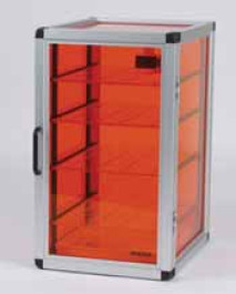 Dessiccateur Star-Protect, en PMMA Dimensions  intérieures(l x p x h) 260 x 330 x 480 mm Dimensions extérieures(l x p x h) 310 x 375 x 525 mm Poids 7,0 kg