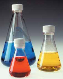 Fiole Erlenmeyer, Type 4112, 4113, en PETG, stérile