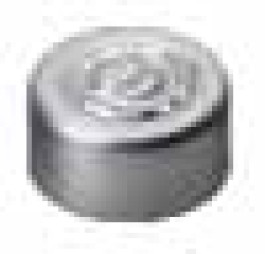 Crimp closures N 13 and plain crimp caps N 13, ready assembled Bouchons Capsule aluminium, couleur or, trou central Septa Butyl gris foncé / PTFE gris (seulement laminé au centre, appelé couramment Pharma-Fix) Shore 50° shore A Epaisseur 2,00 mm