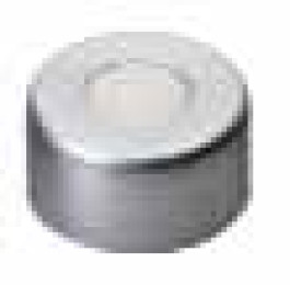 Capsule à sertir N 11, en aluminium avec septum préassemblé, Silicone blanc /PTFE rouge