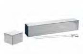 Boite de stérilisation carrée inox pour pipettes Longueur 435 mm Long. utile 427 mm Ø 70 x 70 mm
