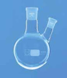 Ballon à fond rond 2 cols (inclinés) en verre borosilicaté 3.3