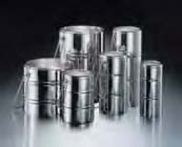Vase Dewar en acier chromé