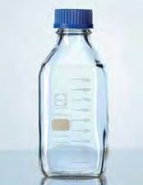 Flacon carré en verre DURAN ® col à vis Capacité 500 ml Filetage 45 GL Largeur 78 mm Hauteur* 181
