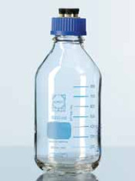 Flacon DURAN® HPLC, système complet avec bouchon à vis 4 sorties