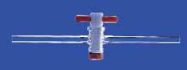 Robinet à 1 voie Description Avec clé en PTFE RN 18,8 Perforation 6,0 mm Type En plus de la norme DIN