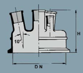 Couvercle en verre à bride plan pour réacteur Ø bride 100 mm Col central 29 RN Col latéral oblique 2 x 29 RN Col latéral droit 1 x 14 RN Hauteur 125 mm
