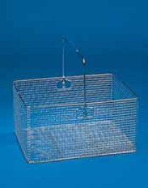 Panier en fil inox avec poignée Largeur 300 mm Longueur 400 mm Hauteur 200 mm