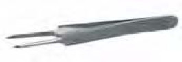 Pince brucelle pointue, en acier inox 18/10