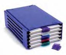 Support de 20 plateaux à glissière, en ABS Description Rack pour 5 plateaux de 20 lames