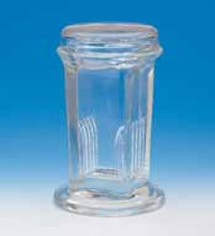 Bac à coloration cylindrique en verre Ø 45 mm Hauteur 105 mm