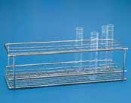 Support de tubes à essais, en acier inox