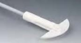 Tige d'agitation en PTFE forme demi-lune Longueur 450 mm Ø arbre 10 mm Ø serrage 8,0 mm Ø pale 90 mm