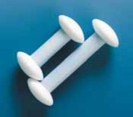 Barreau aimanté forme haltère, PTFE