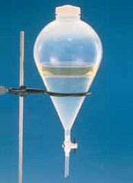 Ampoule à décanter en FEP avec bouchon à vis, Type 4301