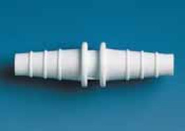 Raccord cannelé droit en PP Pour tuyau Ø intérieur de 11 - 13 mm Longueur 66 mm