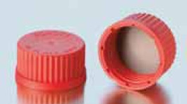 Bouchon à vis rouge pour flacons ISO, en PBT