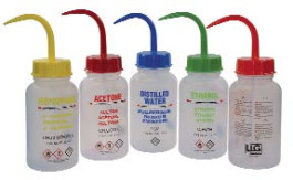 Pissette de sécurité anti gouttes LLG, PE-LD Impression Capacité 500 ml