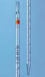 Pipette graduée en verre Classe AS Volume 25c ml Grad. 0,1 ml Hauteur totale 450 ± 10 mm Tolérance 0,10 ± ml