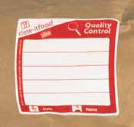 Etiquette de fermeture de sacs close-it Type close-it Maxi Couleur blanc Description Sans impression, 150 x 150 mm
