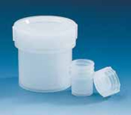 Flacon polyéthylène à ouverture totale avec couvercle Capacité 5 ml Ø ext. 21 mm Hauteur 35,7 mm