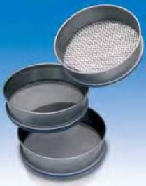 Tamis analytique en inox Pour AS 200 Ø 200 mm Description Jeu de tamis 45 µm, 63 µm, 125 µm, 250 µm, 500 µm, 1 mm, 2 mm, 4 mm, avec fond collecteur