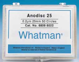 Membrane filtrante Anodisc ® Whatman Seuil de rétention 0,02 µm Ø 25 mm