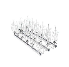 Module 3 x 6 équipé de 18 injecteurs E 351 (4 x 160 mm) et 18 supports-tulipes E 353